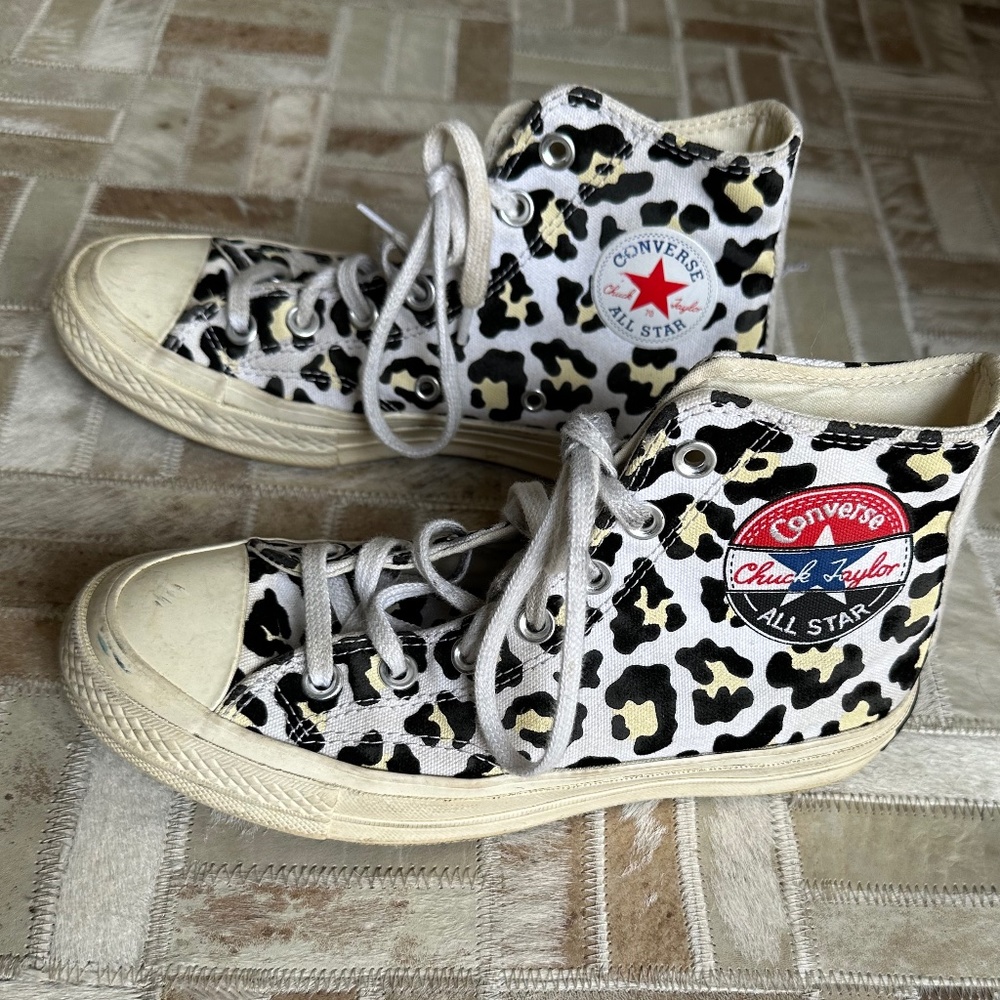 Women’s Leopard Print High Top Converse All Star